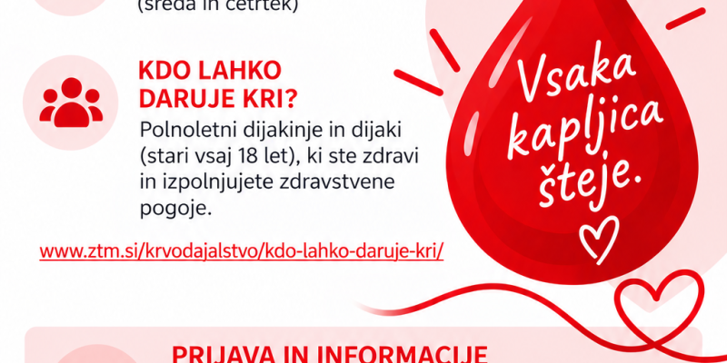 Šolska krvodajalska akcija_ Podari življenje